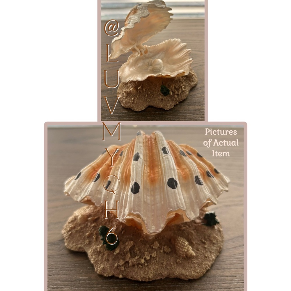 Aquarium Decor Realistic Shell Pearl